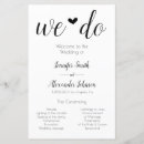 Search for order of events wedding programmes Simple