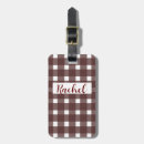 Search for plaid luggage tags Gingham