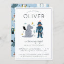 Search for knights and dragons party invitations Simple
