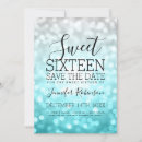Search for teal silver save the dates Sweet 16
