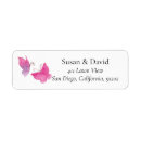 Search for pink butterfly return address labels Cute