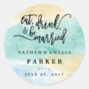 Search for eat drink be married wedding stickers Modern