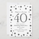 Search for silver 40th birthday invitations Glam