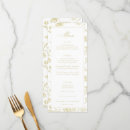 Search for gold border wedding menus Vintage