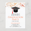 Search for gold confetti graduation invitations Party