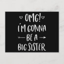 Search for big sister to be postcards Baby