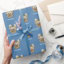 Search for pet photo wrapping paper Blue