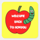 Search for apple worm stickers Red