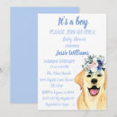 Search for puppy dog baby shower invitations Floral