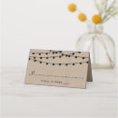 Search for rustic wedding place cards String lights