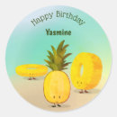 Search for cartoon pineapple stickers Tropical fruit