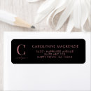 Search for black and rose gold return address labels Girly