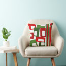 Search for mid century modern christmas cushions Red