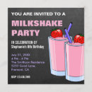 Search for milkshake birthday invitations Strawberry