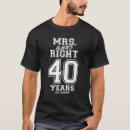 Search for mr right mrs always right tshirts Years