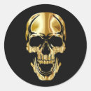 Search for gold skull stickers Halloween