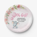 Search for elephant baby shower plates Floral