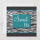 Search for zebra sweet 16 invitations Elegant