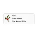 Search for holly leaf return address labels Seasonal