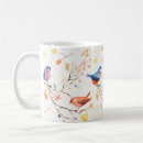 Search for watercolor birds mugs Whimsical