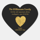 Search for black gold return address stickers Heart