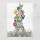 Search for flowers retro postcards France