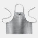 Search for silver glitter aprons Sparkly