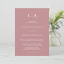 Search for elegant dusty rose wedding invitations Minimalist
