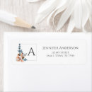 Search for peach and blue return address labels Watercolor