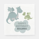 Search for dragons napkins Happy birthday