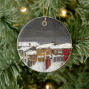 Search for street in the snow christmas tree decorations Winter