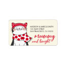 Search for red polka dot return address labels Merry christmas