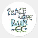 Search for love and peace stickers Colourful