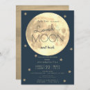 Search for love you to the moon baby shower invitations Modern