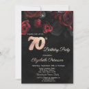 Search for red 70th birthday invitations Roses