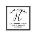 Search for monogram address rubber stamps Simple typography