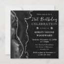 Search for black silver 21st birthday invitations Elegant