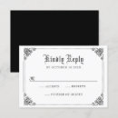Search for gothic rsvp cards Black and white