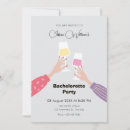 Search for champagne glass hens party invitations Bachelorette