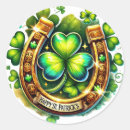 Search for gold horseshoe stickers St patricks day