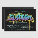 Search for teen boy sweet 16 invitations Grunge