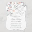 Search for coral and grey invitations Boho
