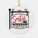 Search for santa workshop christmas tree decorations North pole