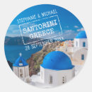Search for greek wedding stickers Santorini