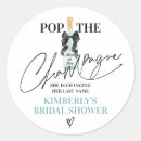 Search for pop the champagne stickers Champagne bridal shower