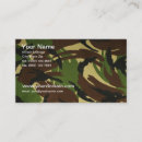 Search for armed forces business cards Army