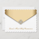 Search for white and gold first communion invitations Holy