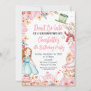Search for alice in wonderland tea party invitations Pink floral
