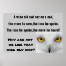 Search for wise posters Owl