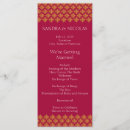 Search for red and gold wedding programs Indian